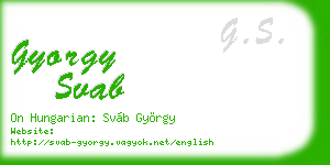 gyorgy svab business card